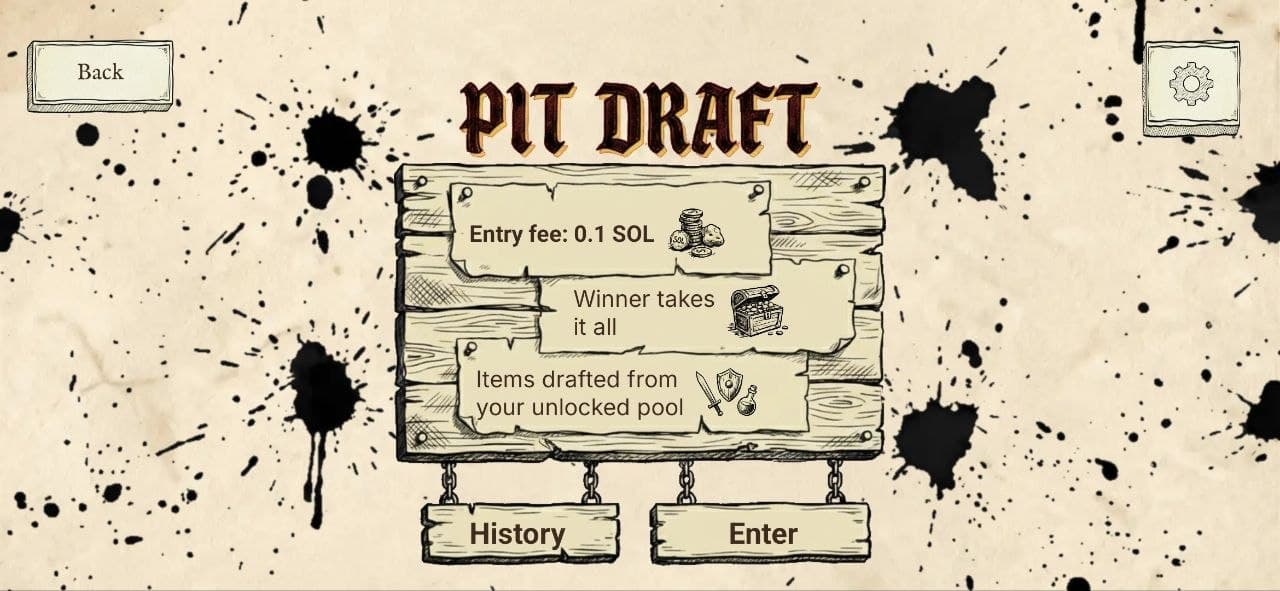 Pit Draft screen
