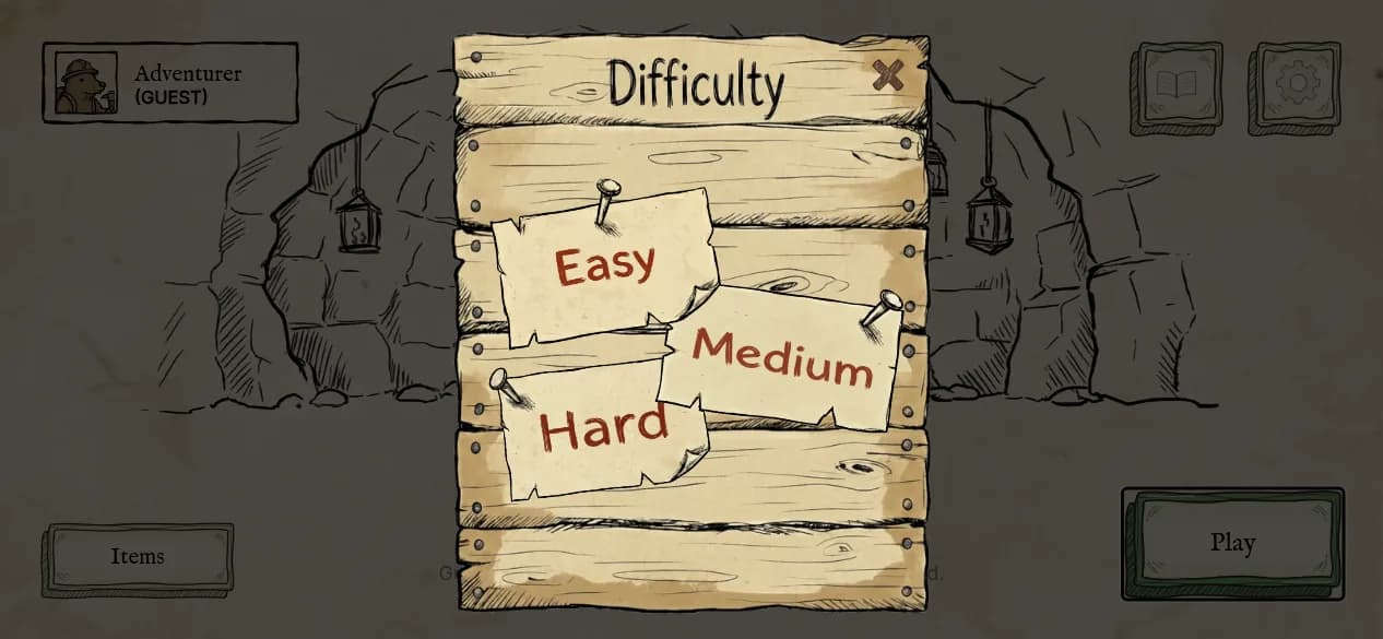 Guest difficulty picker
