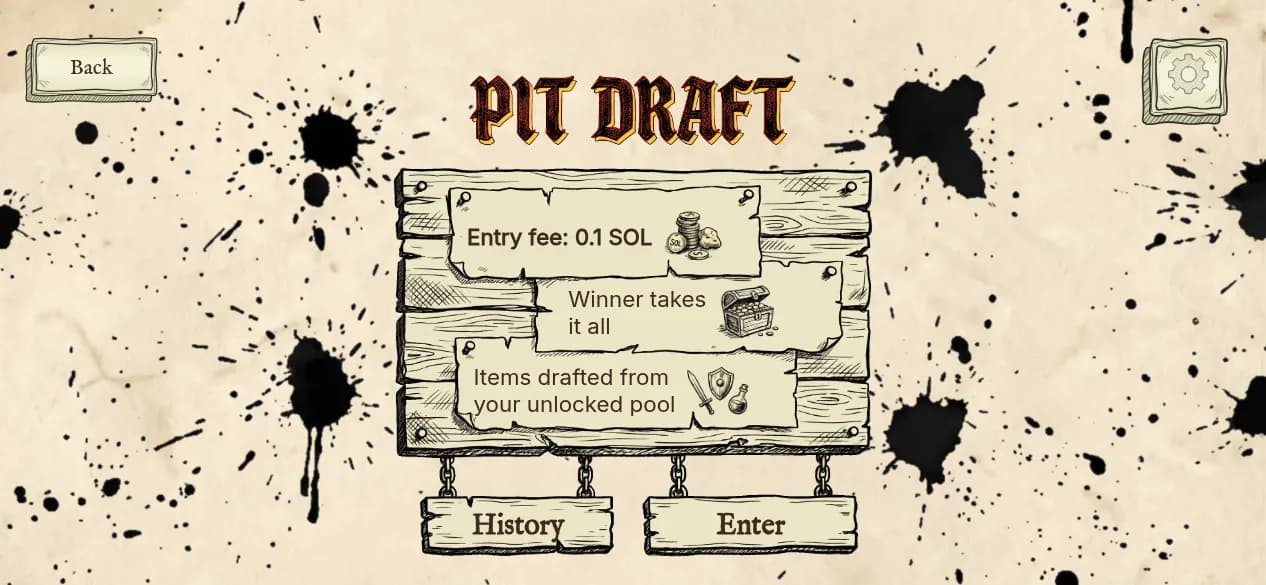 Pit Draft screen