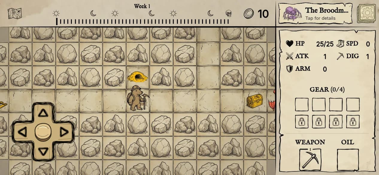 Exploration screen on a phone